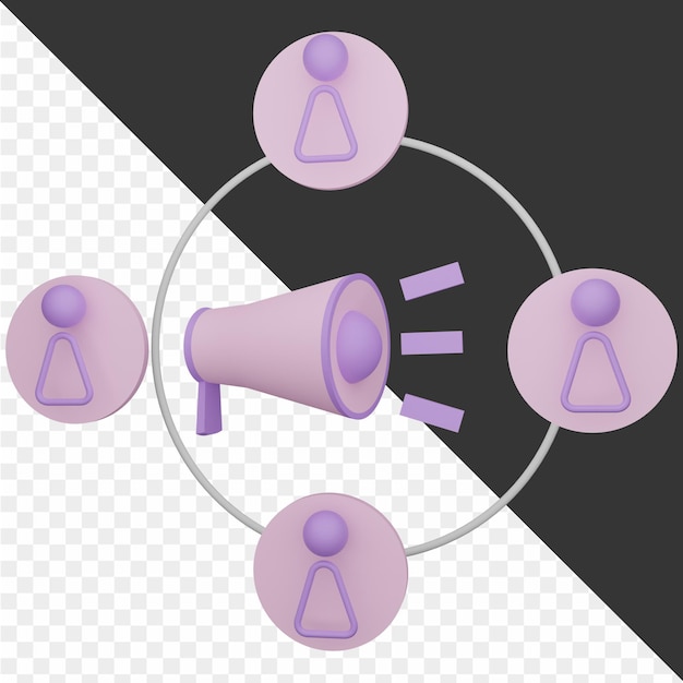 Iconen voor 3D digitale marketing