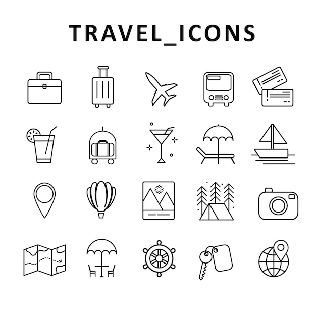 Iconen voor reizen