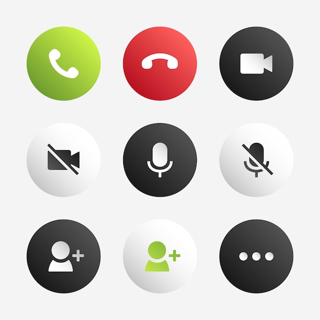 Iconen voor telefoontjes psd set