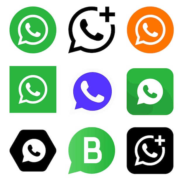 Iconenverzameling van WhatsApp