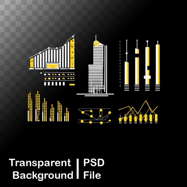 PSD icons for the economy of the bank graphics are hd quality