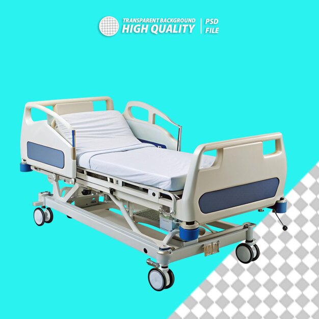 PSD icu bed on transparent background