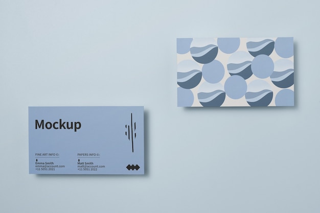 PSD icy blue paper stationery mock-up design