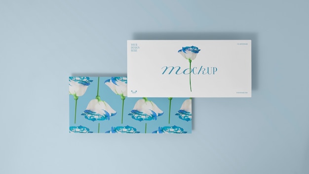 PSD icy blue stationery mockup