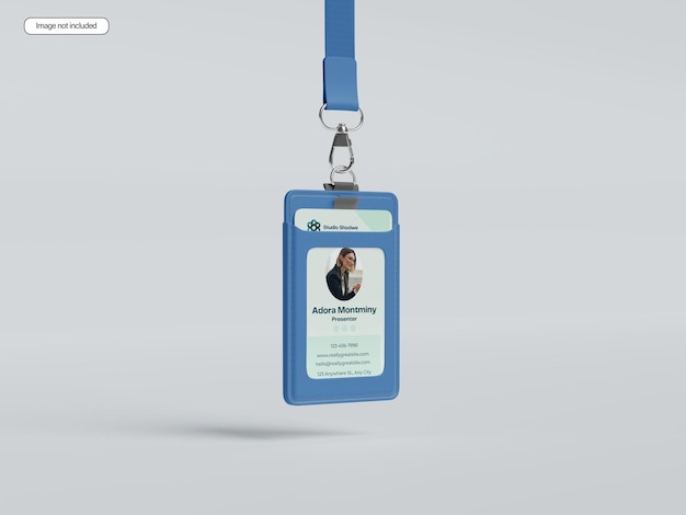 PSD id card holder mockup