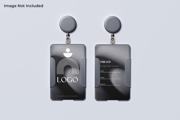 Id card holder mockup