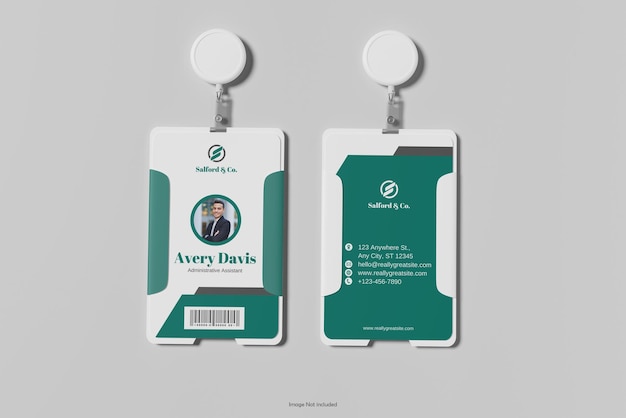 id card holder mockup