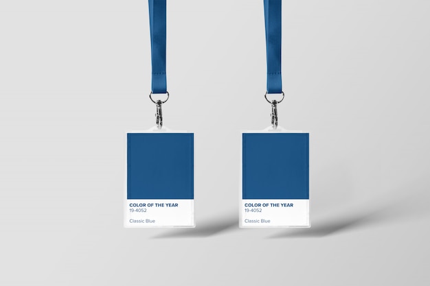 PSD id card holder mockup