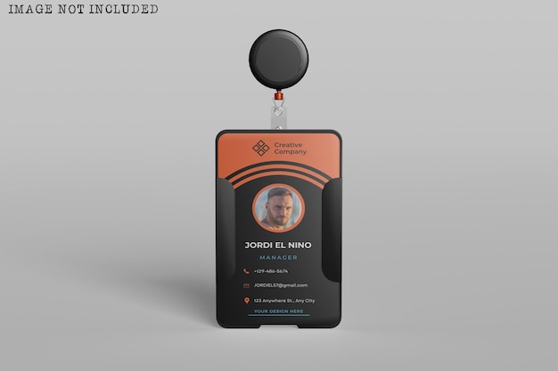 Id card holder mockup