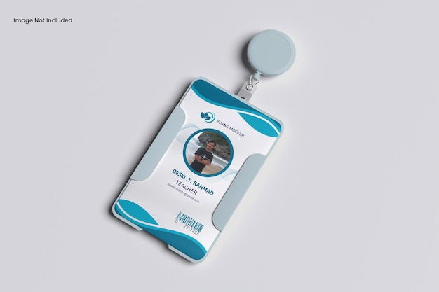 PSD id card holder mockup