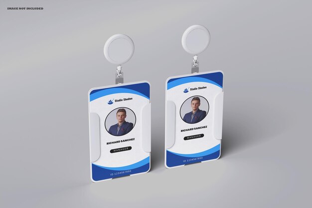 PSD id card holder mockup