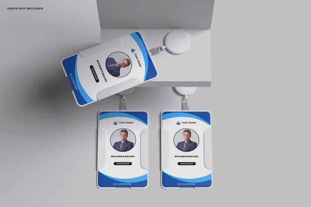 PSD id card holder mockup