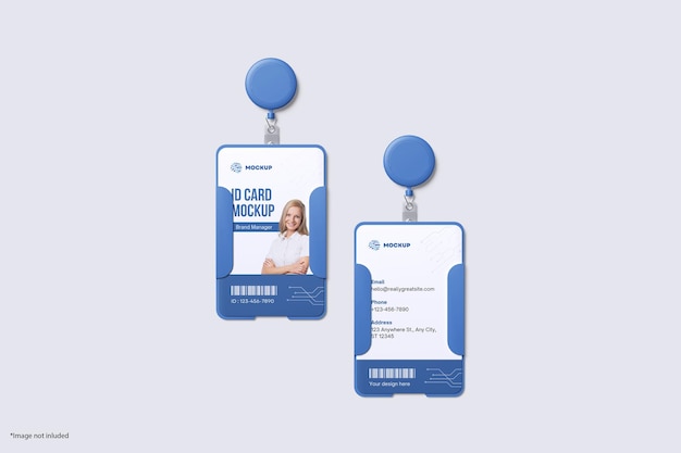 PSD id card holder mockup