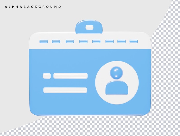 PSD id カード アイコン 3 d レンダリング図