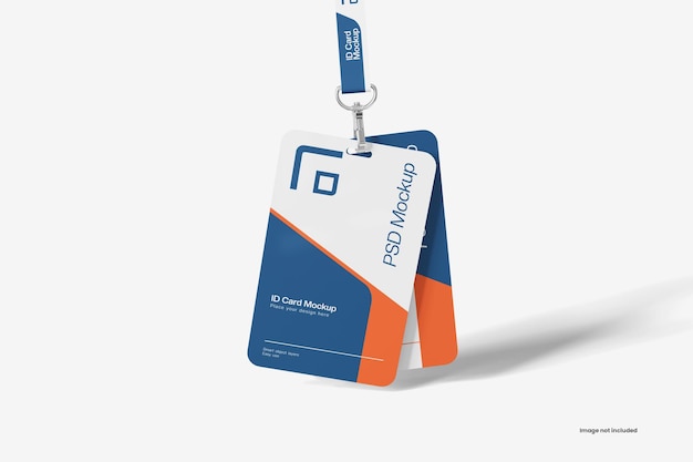 id card and lanyard mockup