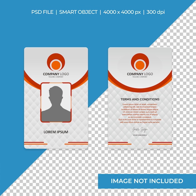 PSD id card mockup design