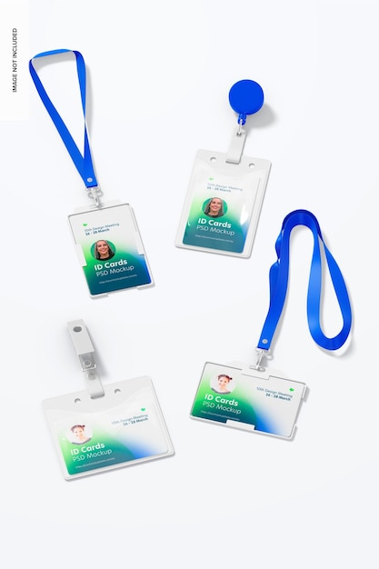 PSD id card set mockup