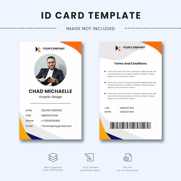 id card template design