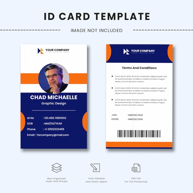 id card template for graphic designer