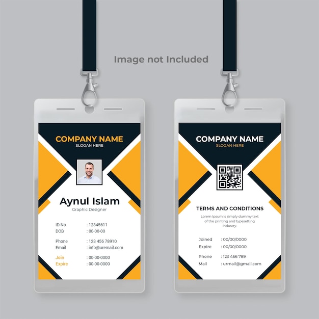 PSD id card template psd design