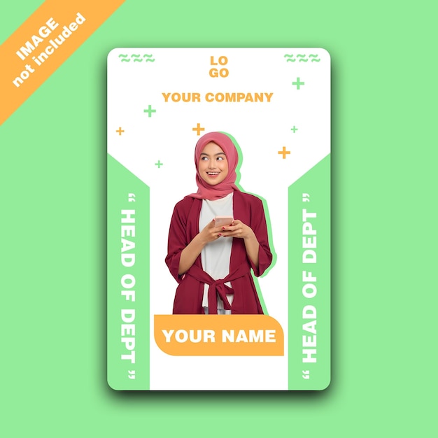 Id card template in psd