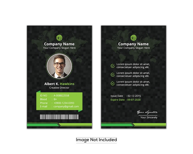 PSD id card template