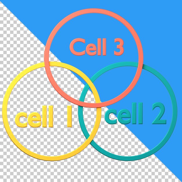 PSD ideal cell icon isolated on the transparent background