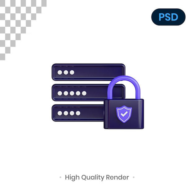 Identiteit 3D Render Illustratie Premium Psd