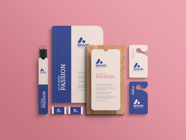 Identity branding stationery mockup