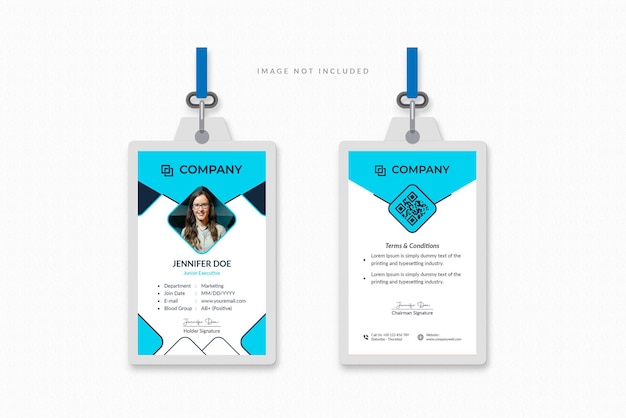 Identity Card Corporate Identity Employee and Abstract id cards template concept