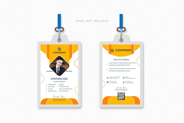 Identity Card Corporate Identity Employee and Abstract id cards template concept