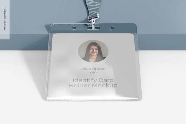 PSD identity card holder mockup