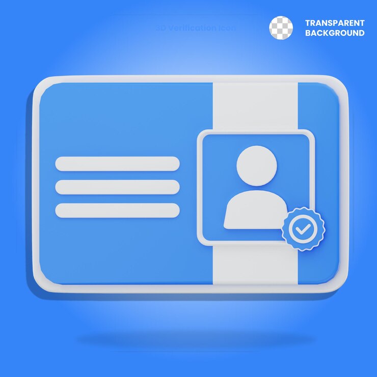 PSD 정체성 검증 3d 아이콘 일러스트레이션