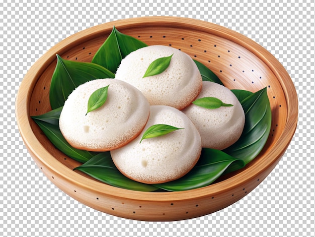 PSD idli isolated on white background