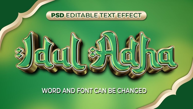 Idul Adha Efekt Tekstowy Zielony