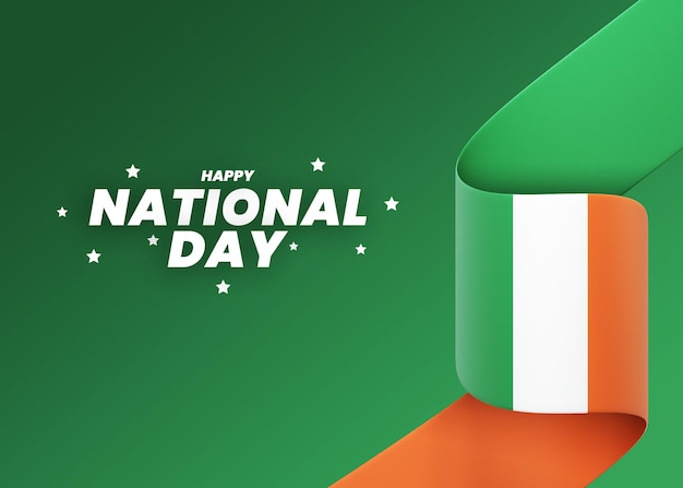 Ierland vlag ontwerp nationale onafhankelijkheidsdag banner bewerkbare tekst en achtergrond