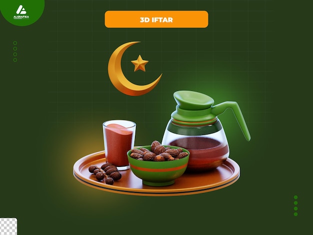 PSD iftar 3d icon