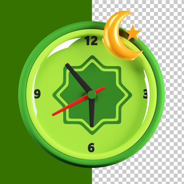 3d-иллюстрация часов ифтара