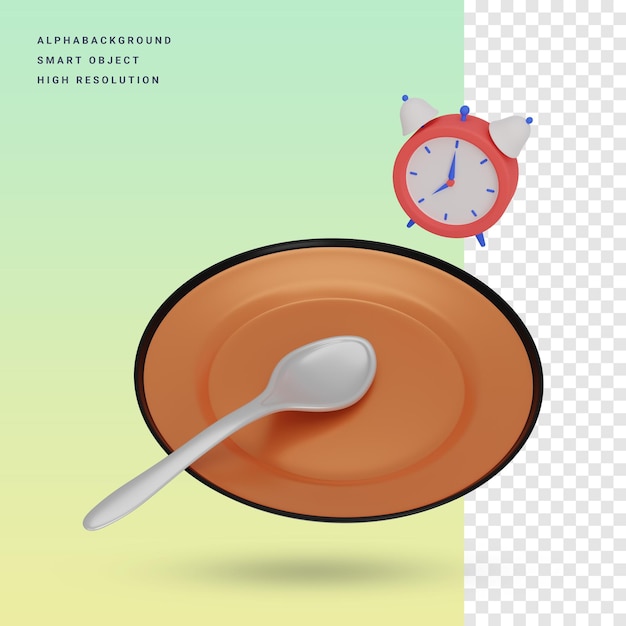 Iftar tijd 3d pictogram illustratie