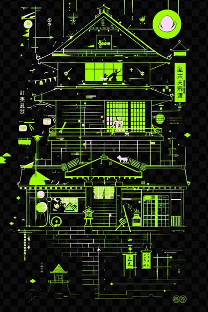 PSD igas ninja museum with stealthy street scene ninja tools sec psd vector tshirt tattoo ink scape art