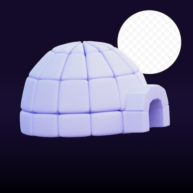 PSD igloo 3d graphic image