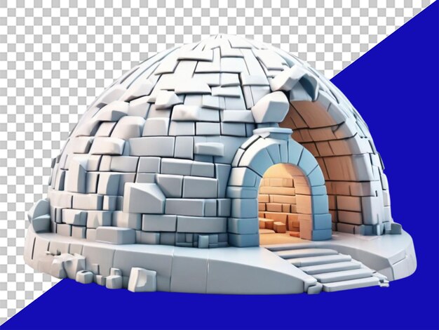 Igloo 3d Na Przezroczystym Tle