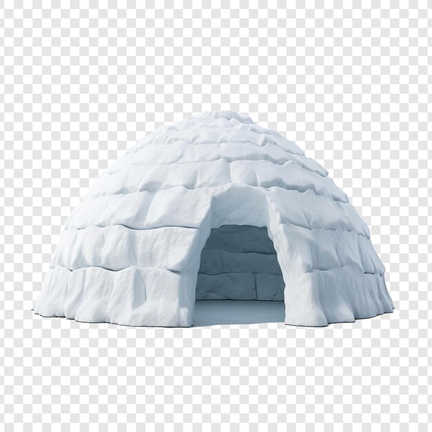 PSD igloo house isolated on transparent background