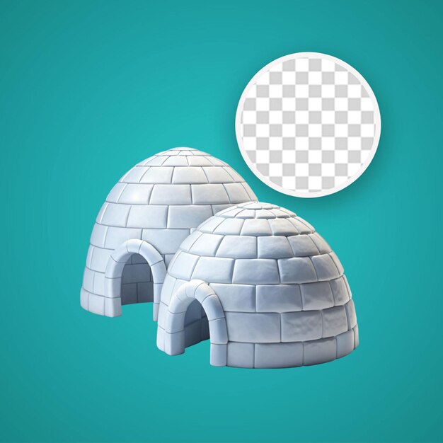 Igloo house isolated on transparent background