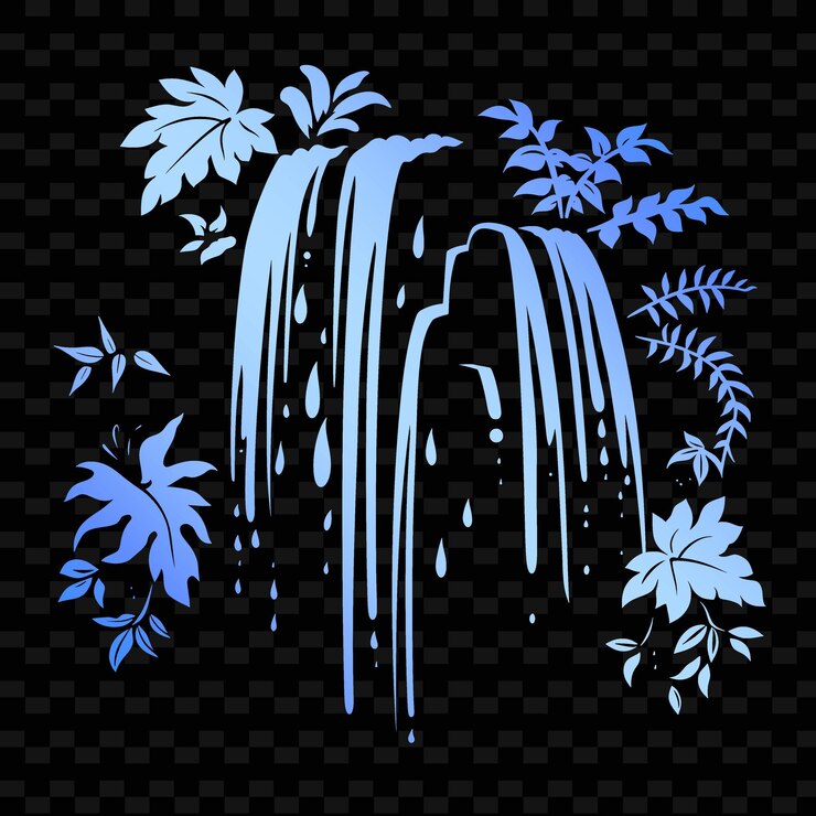 PSD iguazu falls with waterfall icon cascading waterfalls with s creative brazil culture icon designs