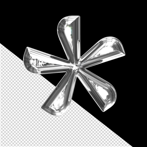 IJs 3D-symbool in een zilveren frame