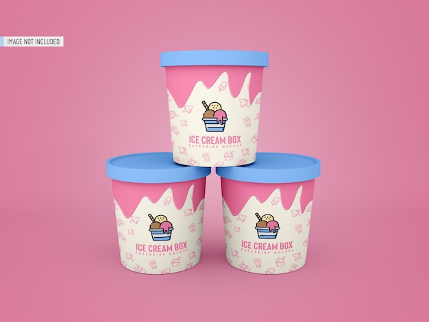 IJs pot verpakking mockup
