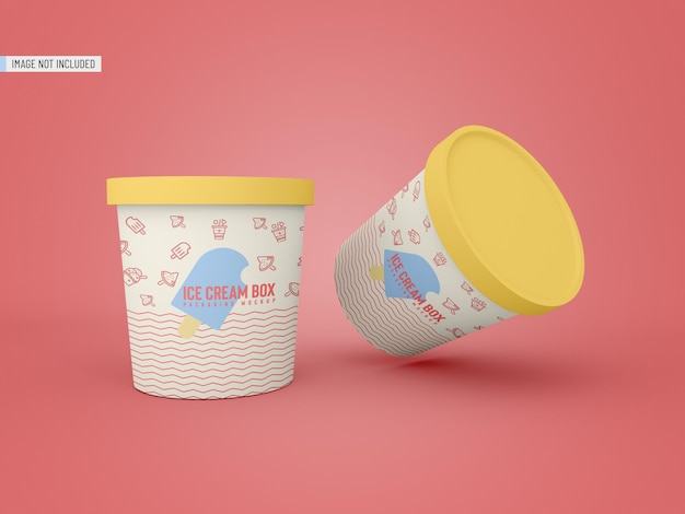 IJs pot verpakking mockup