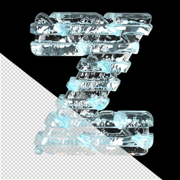 PSD ijssymbool met horizontale blokken letter z