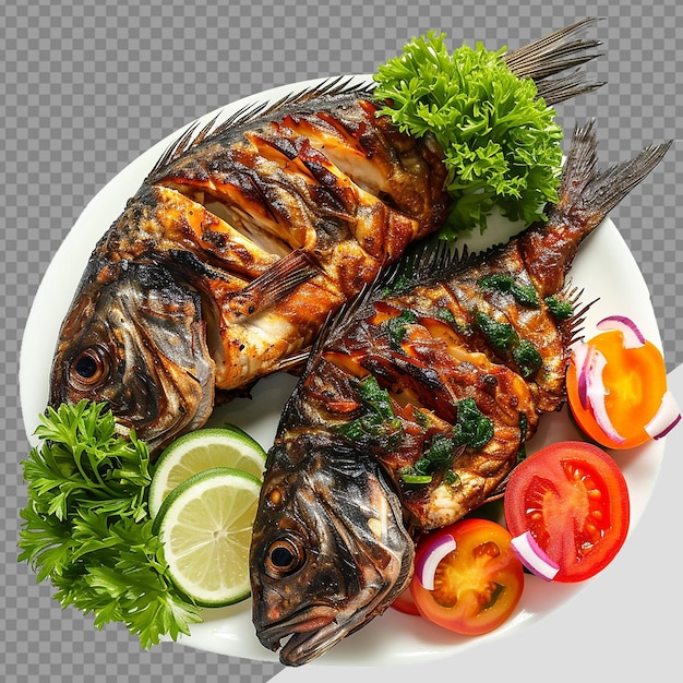 PSD ikan bakar png isolated on transparent background